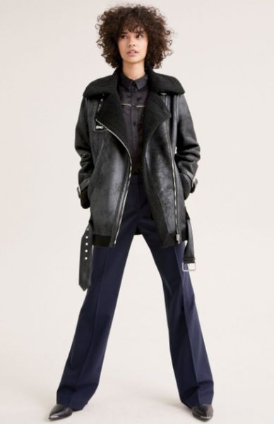 Avec Les FillesFaux Shearling Biker Jacket