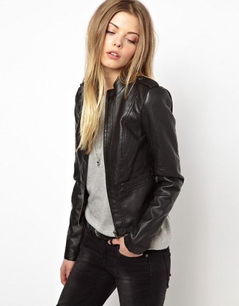 The Noisy may Leather Look jacket